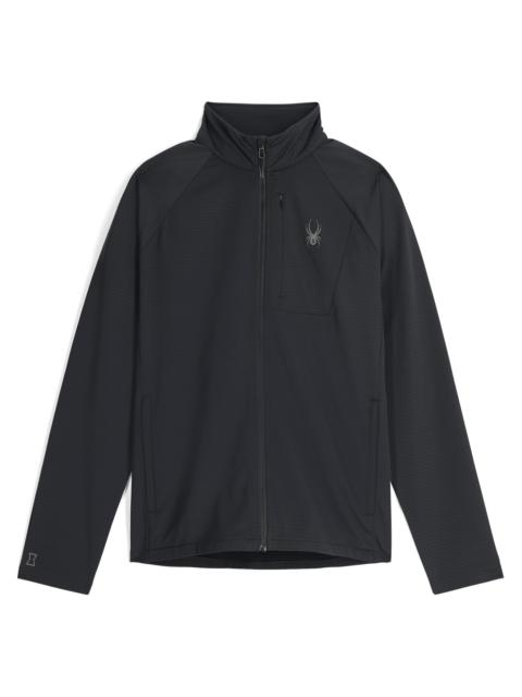 SPYDER Mens Gridweb Full Zip Jacket - Black