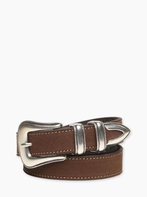 Nudie Jeans NUDIE JEANS WESTERN SUEDE SILVER BELT DARK BROWN
