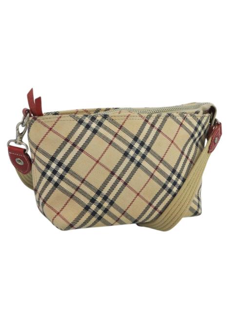 Burberry Burberry Nova Check Blue Label Shoulder Bag Canvas Beige