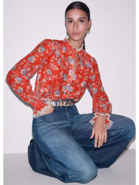 ME+EM Lace Trim Blouse