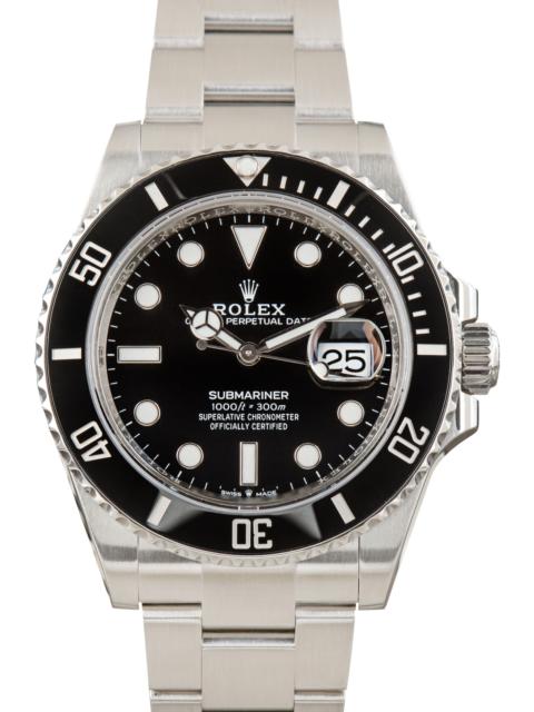 ROLEX Used Stainless Steel Rolex Submariner Ref 126610 Black Cerachrom Bezel