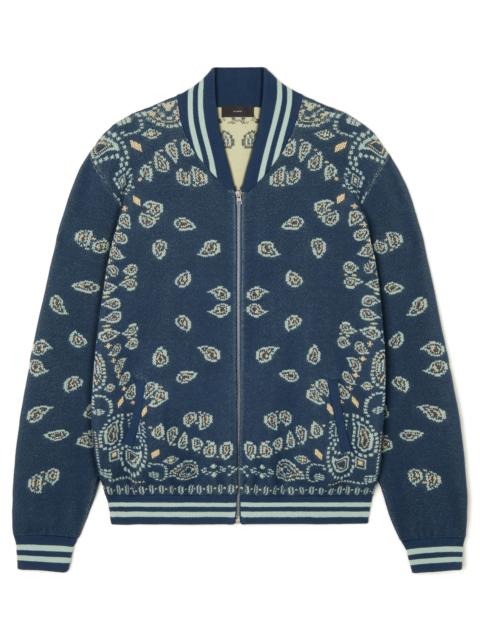 Alanui Bandana Piquet Jacquard Bomber Jacket