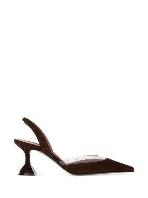 Amina Muaddi Amina Muaddi Women Brown Suede Lara Pumps