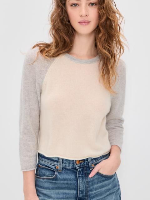 RE/DONE Shrunken Baseball Cashmere Raglan Tee