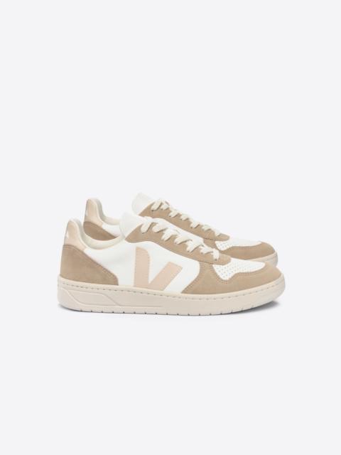 VEJA V-10 LEATHER WHITE SABLE SAHARA