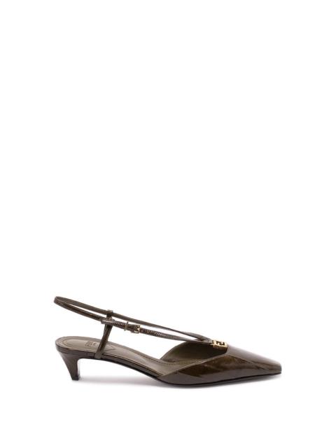FENDI Fendi Fold Leather Sandals With Reptile Effect