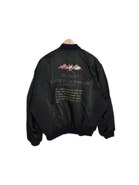 Other Designers Vintage designer mayson grey black reversible bomber jacket