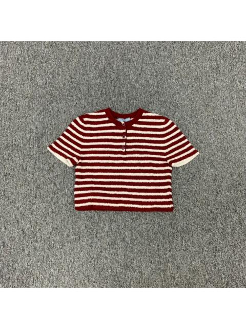 Prada Prada Red White Striped Knit Top