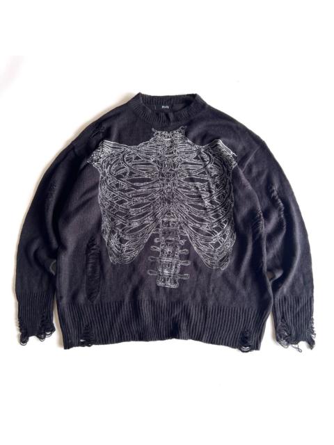 Archival Clothing - Dirally distressed black sweater knit