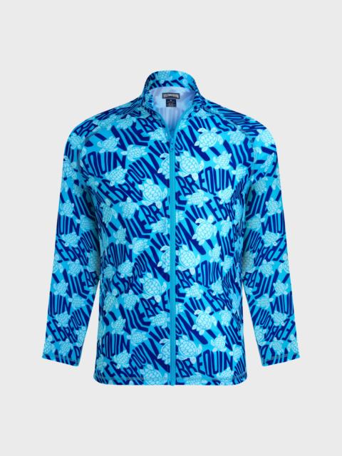 Vilebrequin Men Zipped Long Sleeves Rashguard Ronde des tortues Logo
