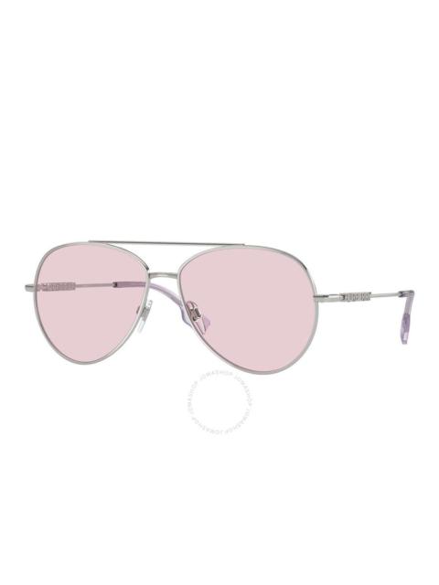 Burberry Burberry Pink Pilot Ladies Sunglasses 0BE3147 1005P5 58