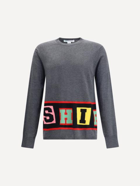 Comme des Garçons SHIRT Crewneck Sweater with colorful lettering