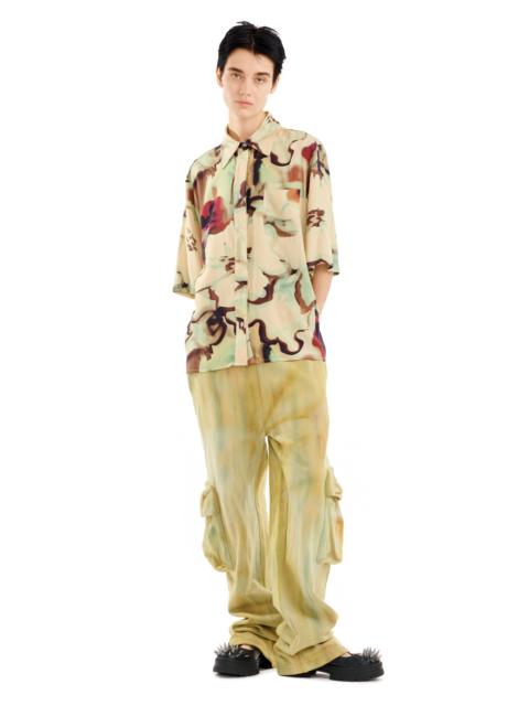 Collina Strada WATERCOLOR FLORAL MARKET BUTTON UP