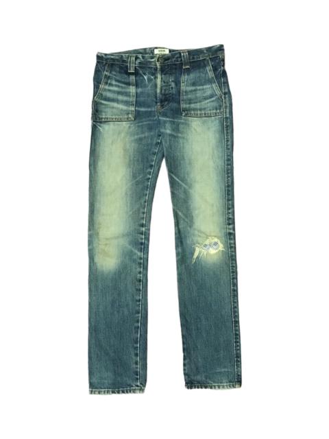 Other Designers Designer - JAPAN DOMINGO CO LTD JEANS DISTRESSED POCKET DENIM JEANS