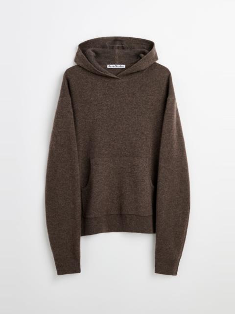 Acne Studios ACNE STUDIOS KNITTED HOODIE WALNUT BROWN