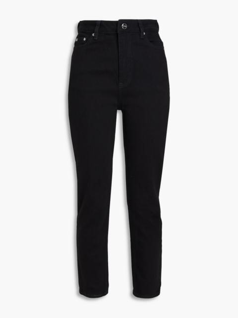 GANNI Cropped high-rise slim-leg jeans