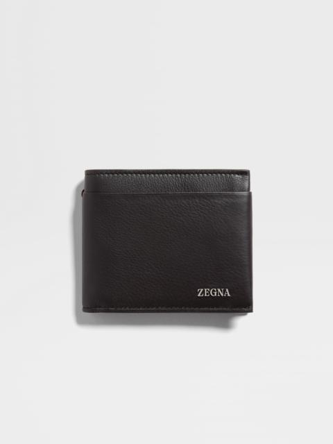 ZEGNA DARK BROWN SECONDSKIN BILLFOLD WALLET