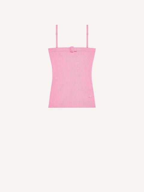 courrèges BUCKLE RIB KNIT TOP