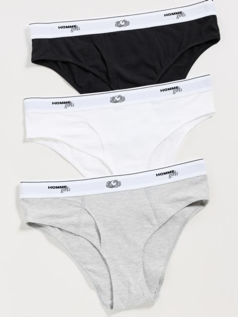 HommeGirls® Homme Girls x Fruit of The Loom Bikini Briefs 3 Pack