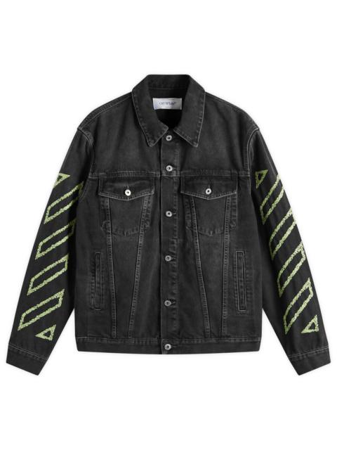 Off-White Off-White Diagonal Outline Denim Jacket