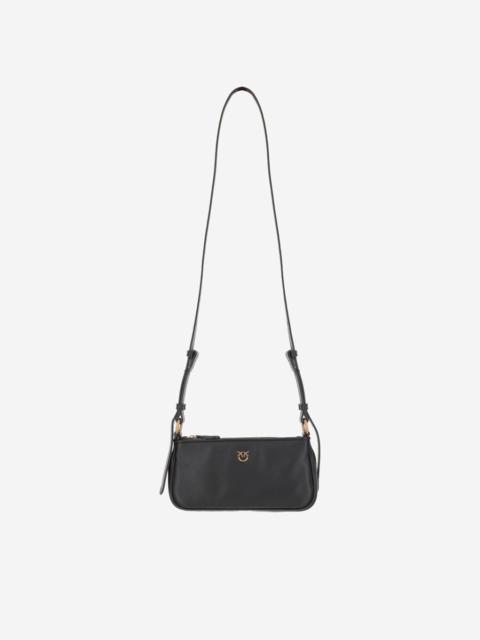 PINKO Pinko Mini Half Moon Baguette Leather Bag With Logo