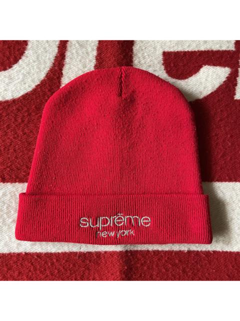 Supreme - Metallic Classic Logo Beanie Cap Winter Hat 2015