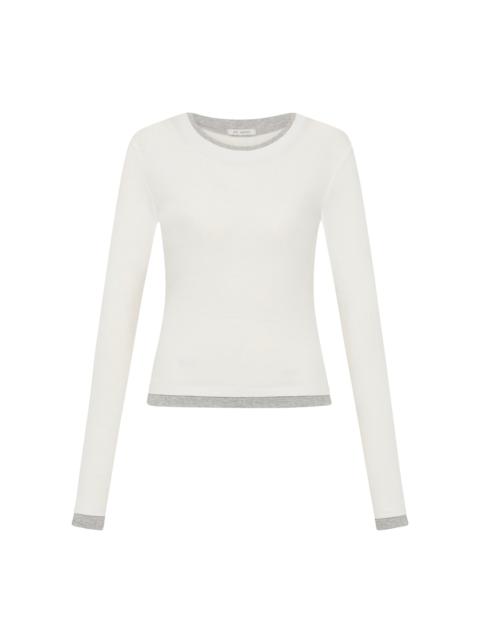 ST. AGNI Layered Organic-Cotton Top white