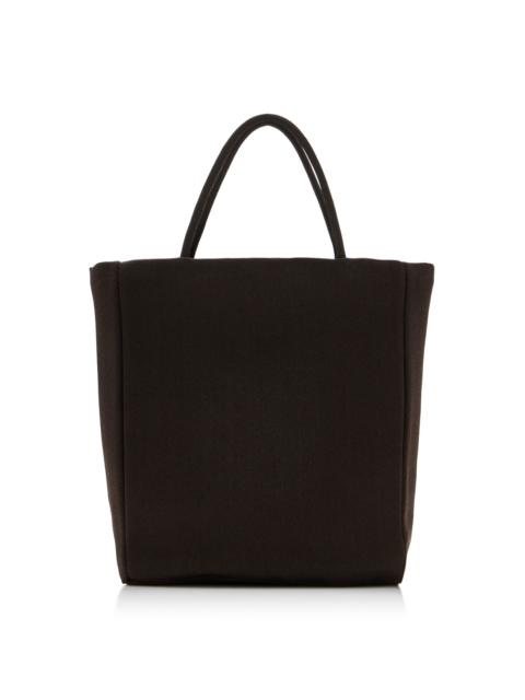 The Row Cecily Mini Silk-Satin Tote Bag brown