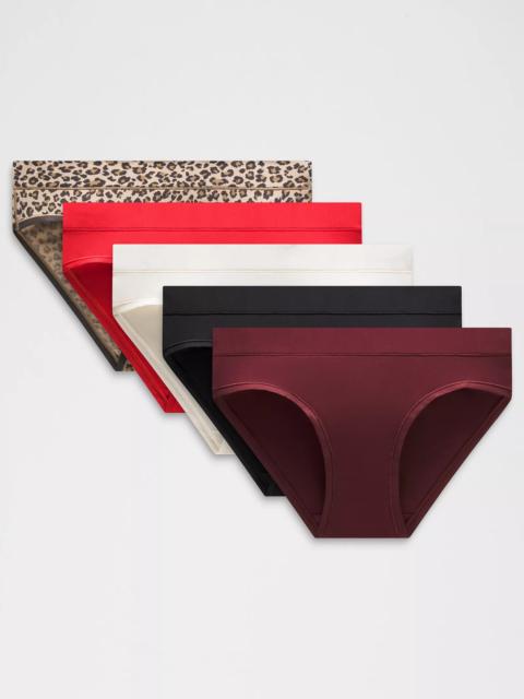 lululemon UnderEase Mid-Rise Bikini Underwear *5 Pack