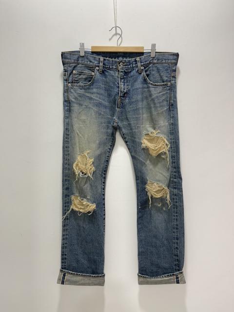 Other Designers Vintage - JAPANESE PATCHWORK RIPPED SELVEDGE SLIMFIT DISTRESSED JEANS