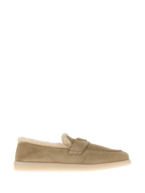 Prada Prada Women Beige Suede Loafers