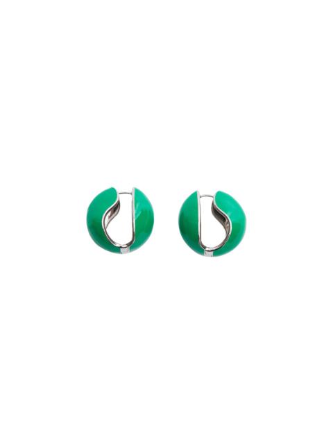 COPERNI LACQUERED LOGO EARRINGS (GREEN)