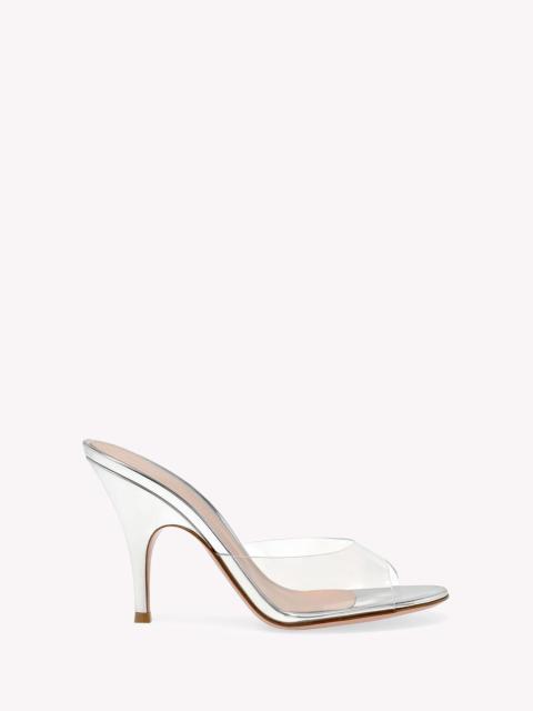 Gianvito Rossi Gianvito Rossi Sofia Mule 95 Mules in Metallic Silver Tpu at Nordstrom