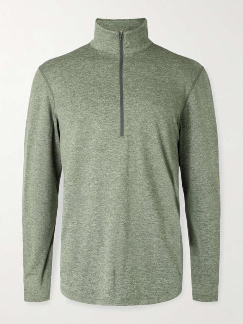Slim-Fit Stretch Recycled-Jersey Half-Zip Top