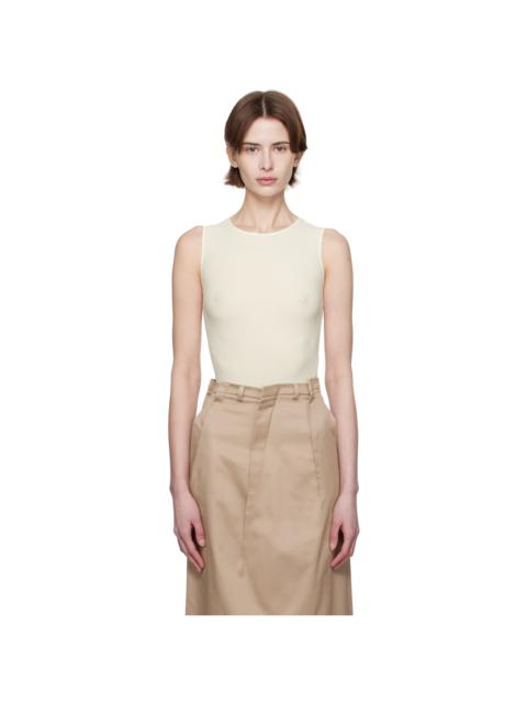 MM6 Maison Margiela Beige Lycra Jersey Bodysuit