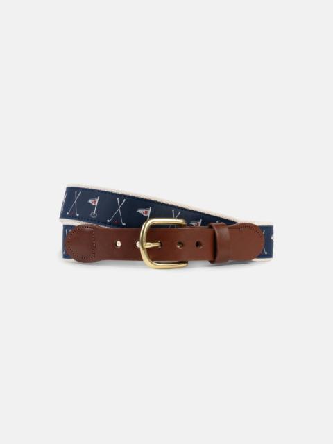 J. PRESS MADE-IN-USA GOLF MOTIF BELT