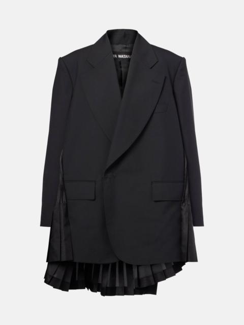 Junya Watanabe Pleated wool blazer dress
