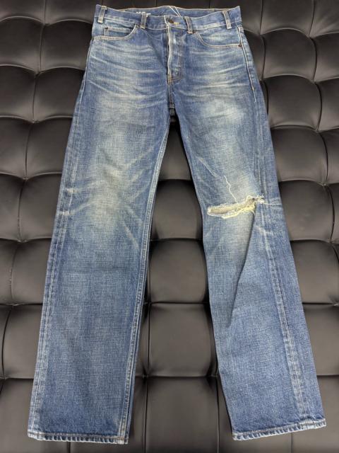 CELINE CELINE BF Washed Distressed Cut Jeans
