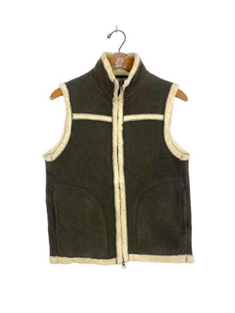 Other Designers Rare‼️ Gap Green Gilet Vest Sherpa