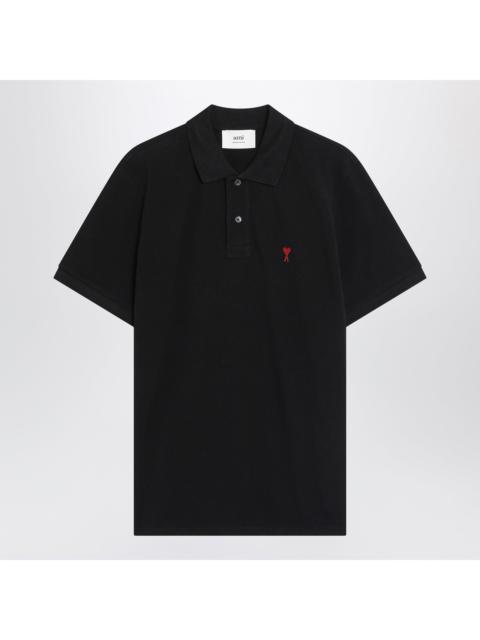 AMI Paris Ami Paris Black Ami De Coeur Polo Shirt Men