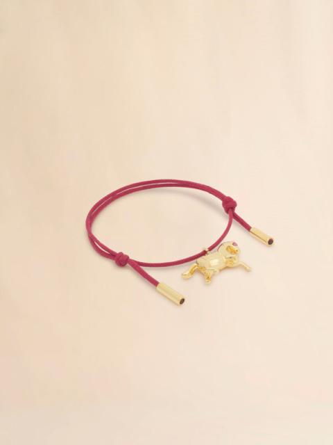 Marni RED SHOELACE BRACELET WITH HORSE CHARM