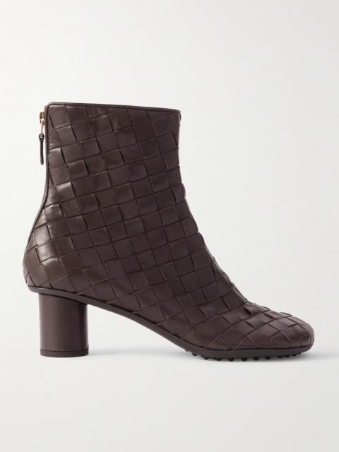 Bottega Veneta Atomic Intrecciato Leather Ankle Boots