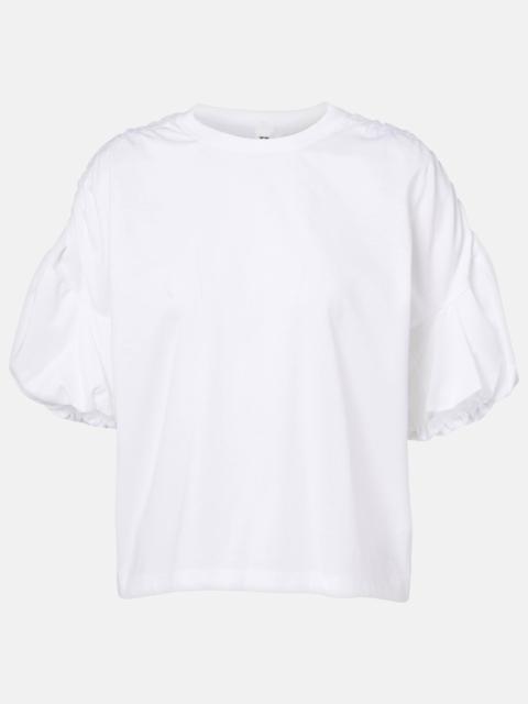 Noir Kei Ninomiya Gathered cotton jersey T-shirt