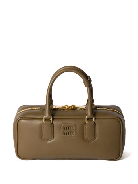 【直営・関税送料込】Arcadie leather hand Black Arcadie Leather Bag | Miu Miu