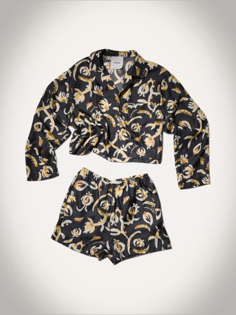 Nanushka Cropped Silk Twill Shirt