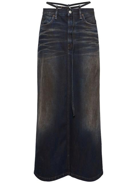 Talia denim long skirt