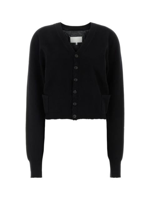 Maison Margiela Black wool cardigan