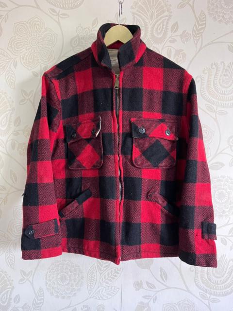 Vintage Sears Talon Flannel Rayon Wool 1970s Made In USA