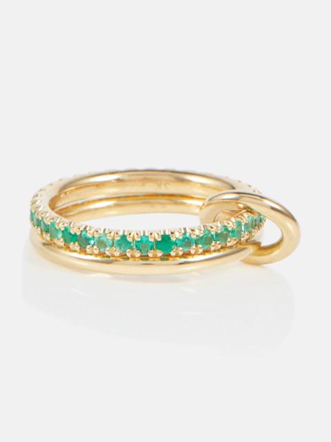 Spinelli Kilcollin Marigold 18kt yellow gold ring with emeralds
