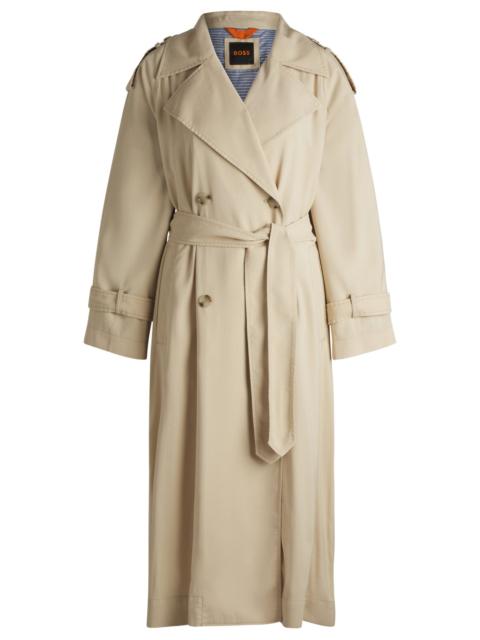 BOSS LOOSE-FIT TRENCH COAT WITH BELT